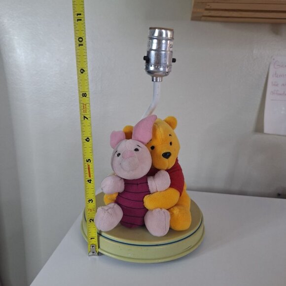 Winnie The Pooh Piglet Lamp Plush Light Plastic Base Vintage Nursery Baby Child - Picture 8 of 12